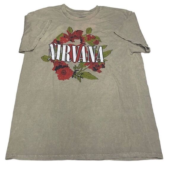 Nirvana Acid Washed Heart Shaped Box Band Tee - Picture 2 of 5